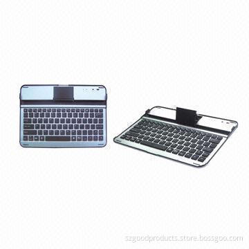 Aluminum Wireless Bluetooth Keyboard with Docking Standing for iPad 2/3/4